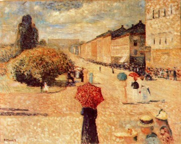Día de primavera en la calle Karl Johan 1890 Edvard Munch Pinturas al óleo